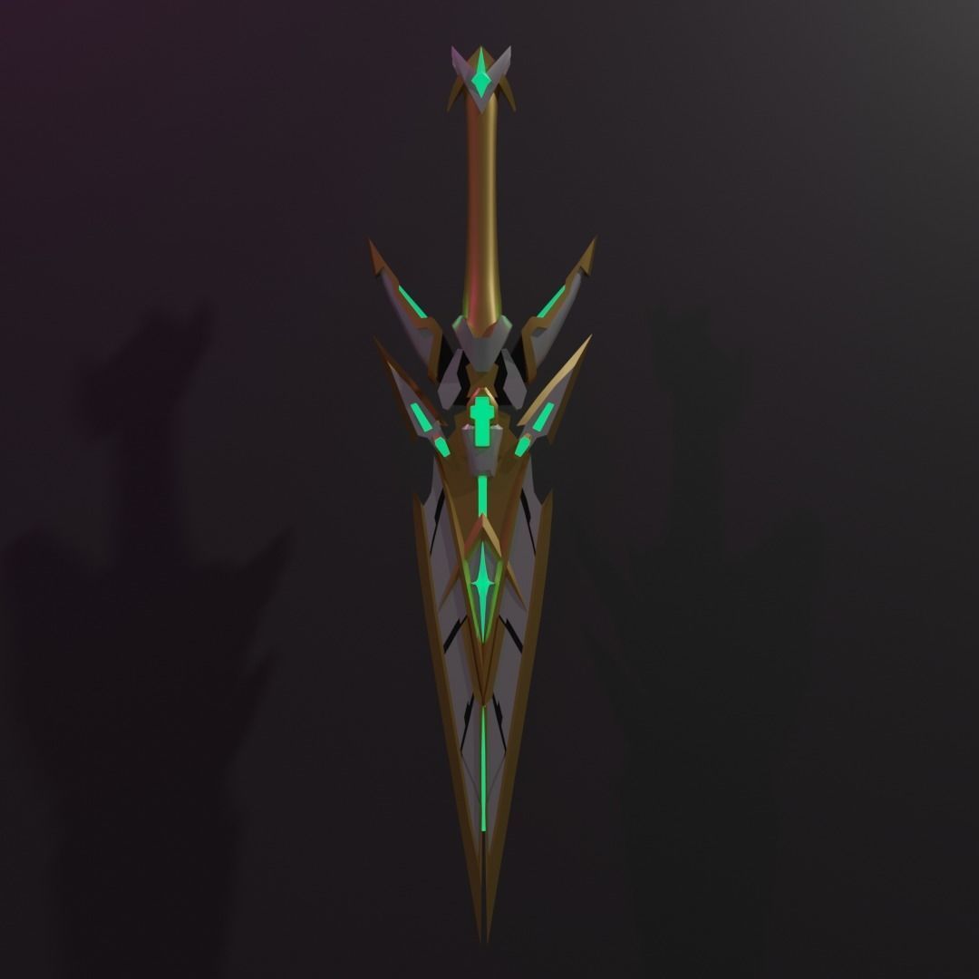 Mythras aegis sword Free 3D model_5