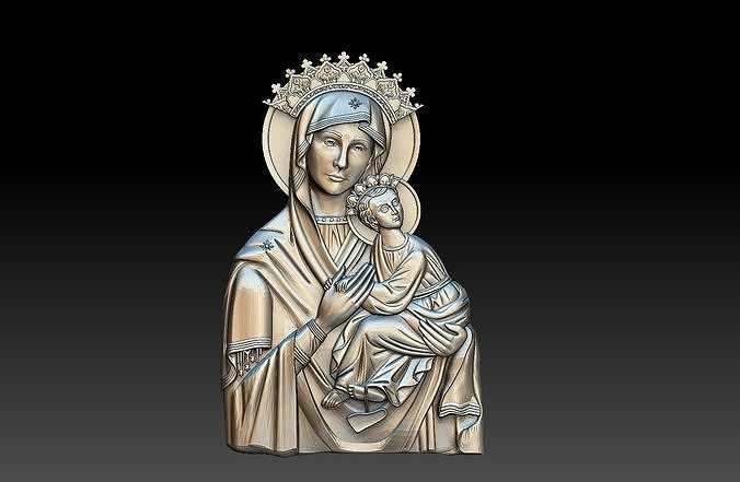 virgin mary orthodox  3D print model