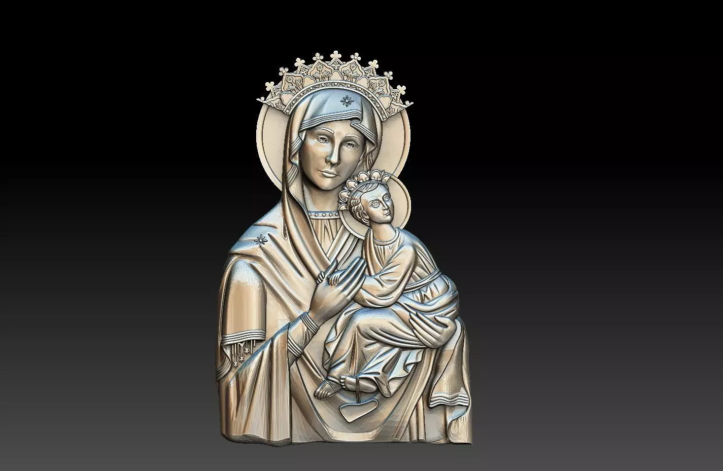 virgin mary orthodox  3D print model_0