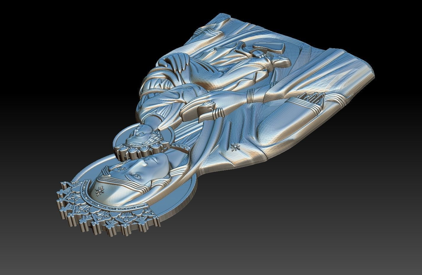 virgin mary orthodox  3D print model_4