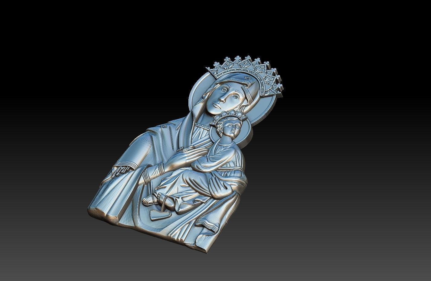 virgin mary orthodox  3D print model_1