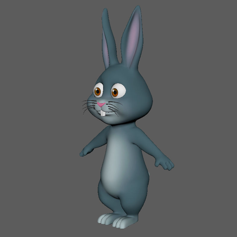 Rabbit cartoon 3D model_14