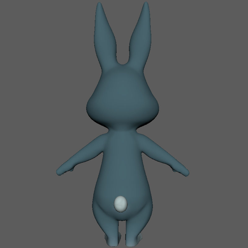 Rabbit cartoon 3D model_13