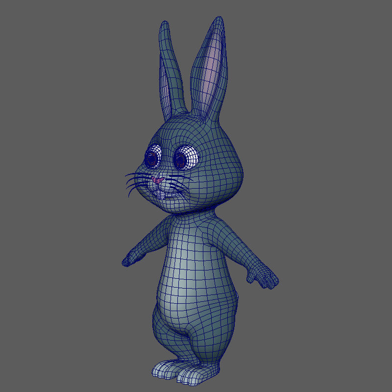 Rabbit cartoon 3D model_15
