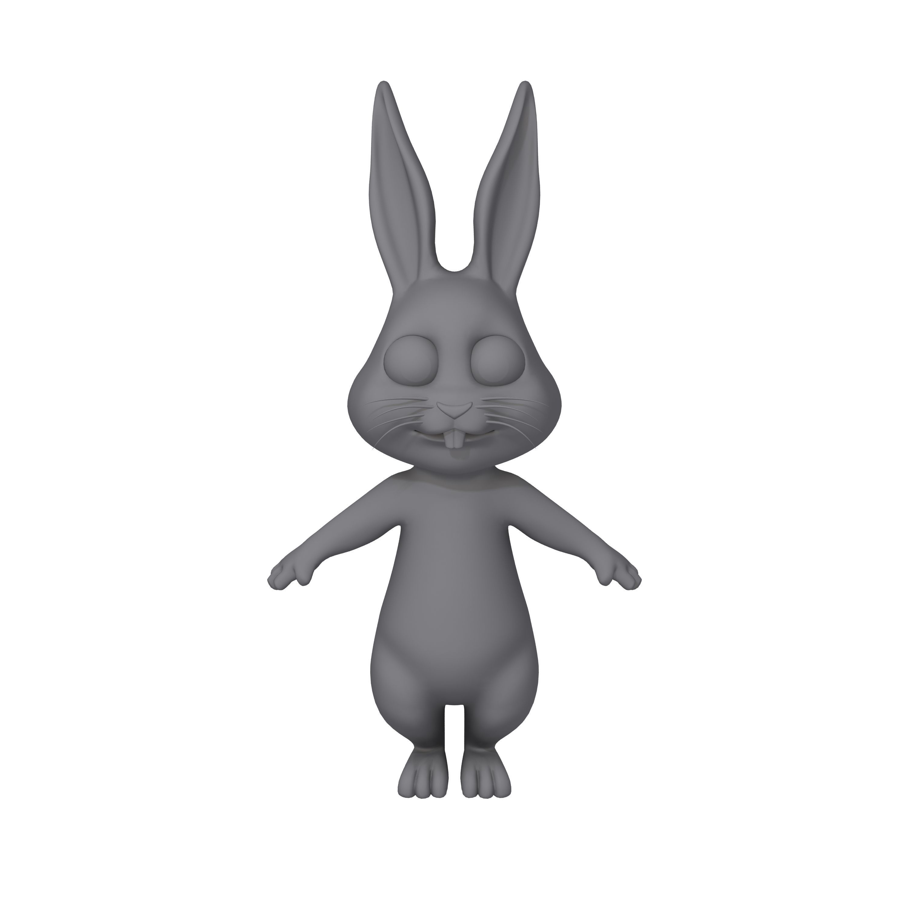 Rabbit cartoon 3D model_8