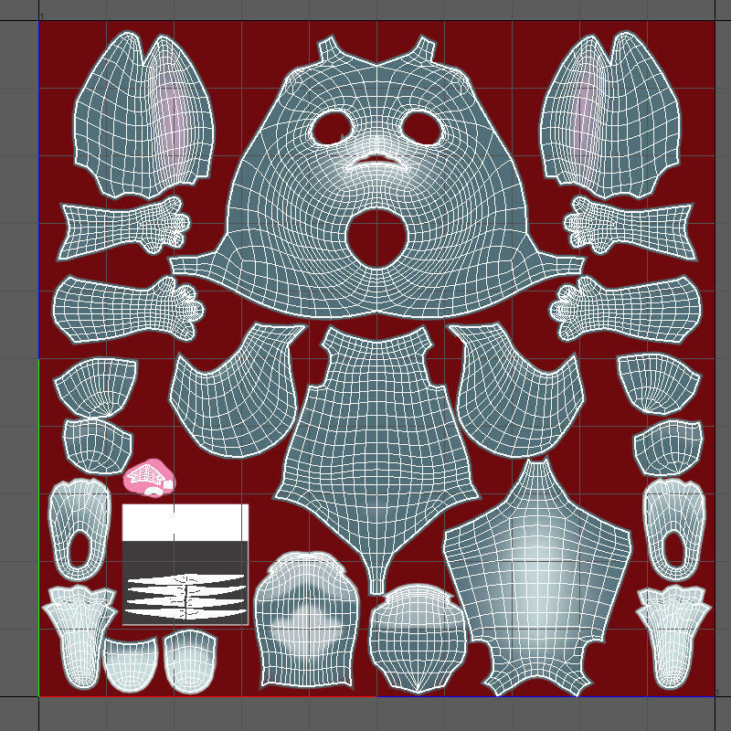 Rabbit cartoon 3D model_21