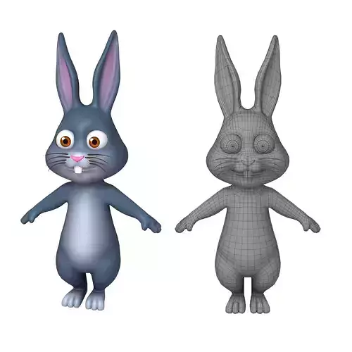 Rabbit cartoon 3D model
