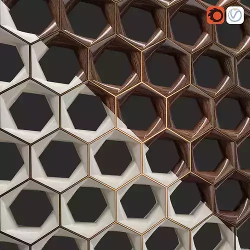  Zaha hadid hexagon 3D model
