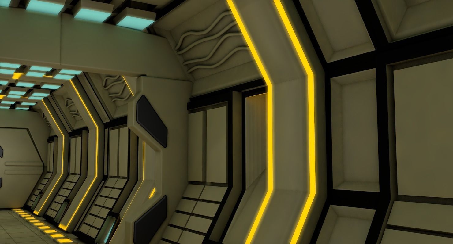 Sci Fi Corridor Free 3D model_5