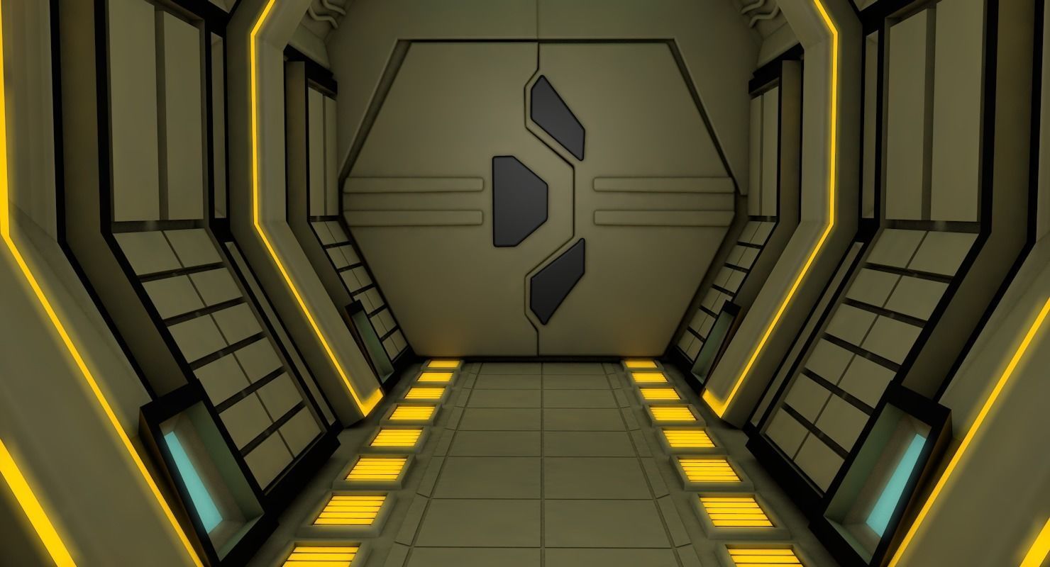 Sci Fi Corridor Free 3D model_6