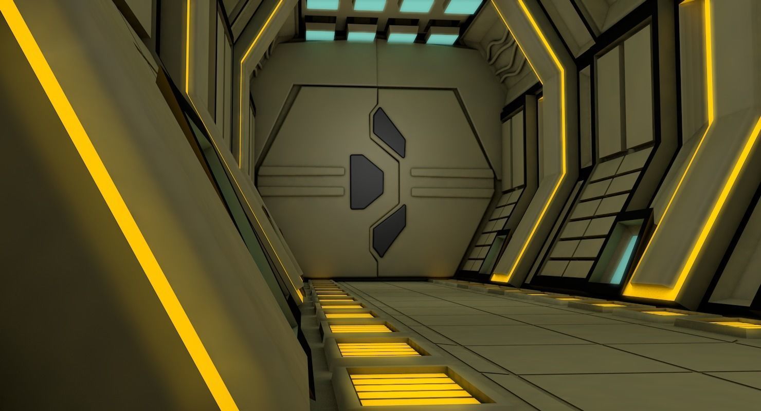 Sci Fi Corridor Free 3D model_4