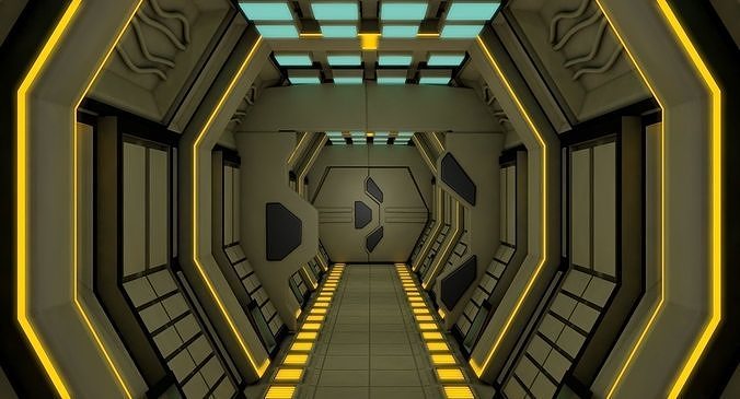 Sci Fi Corridor Free 3D model