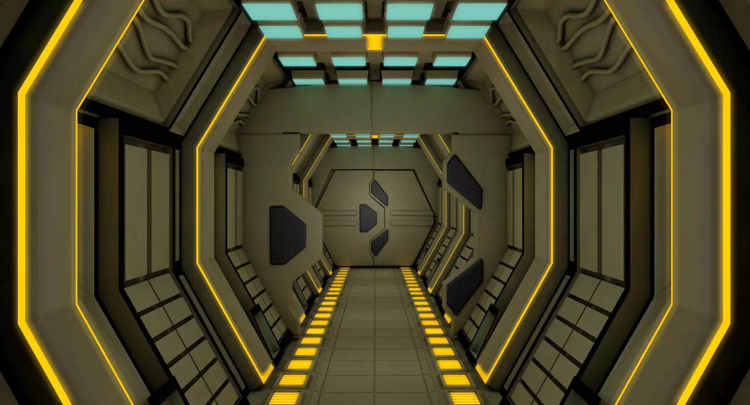 Sci Fi Corridor Free 3D model_0