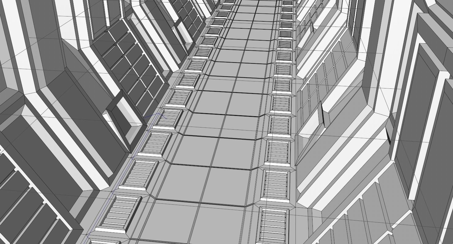 Sci Fi Corridor Free 3D model_8
