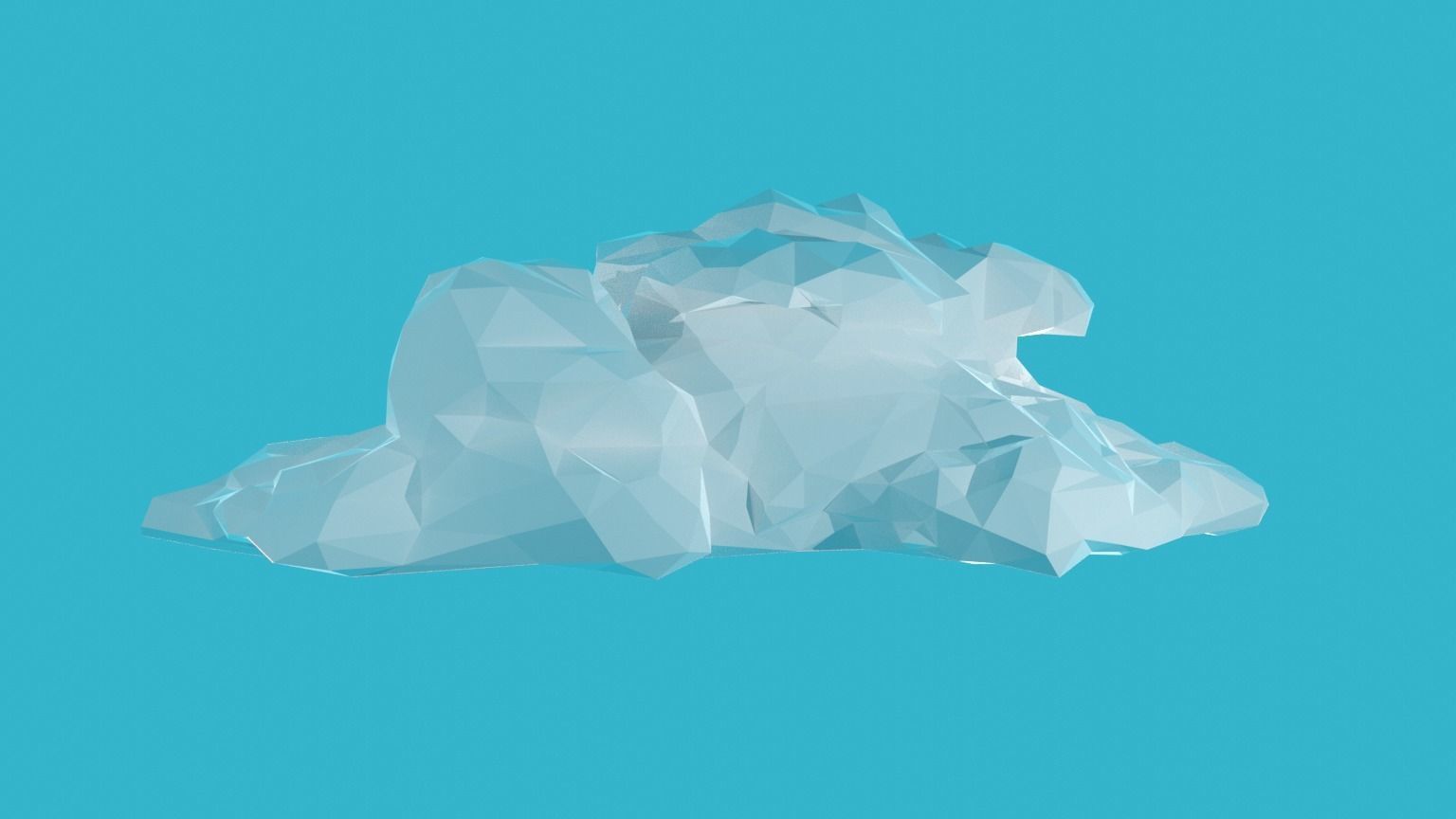 Low Poly Cumulonimbus Storm Cloud 1 Low-poly 3D model_10