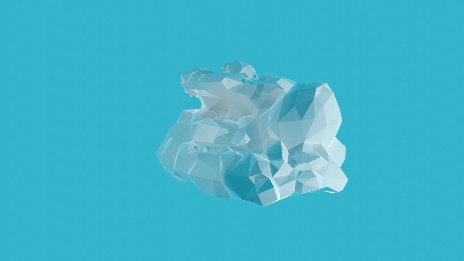 Low Poly Cumulonimbus Storm Cloud 1 Low-poly 3D model_11