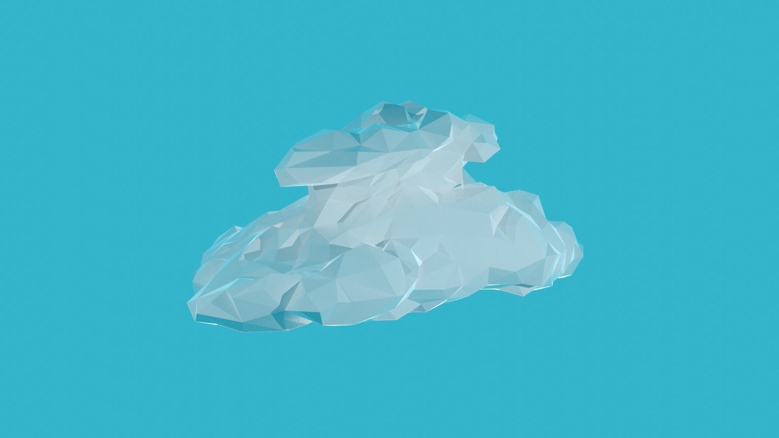 Low Poly Cumulonimbus Storm Cloud 1 Low-poly 3D model_1