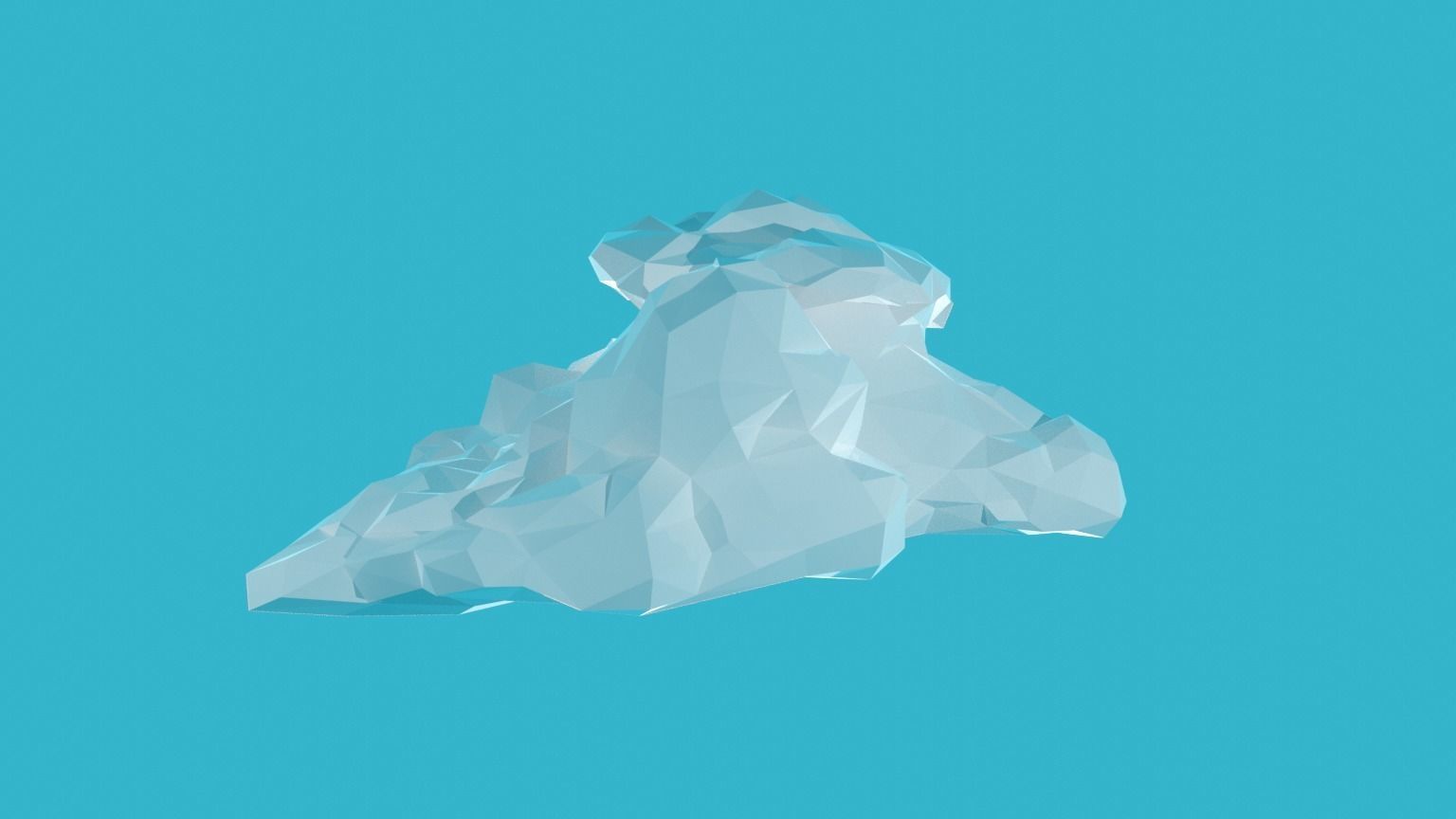 Low Poly Cumulonimbus Storm Cloud 1 Low-poly 3D model_7