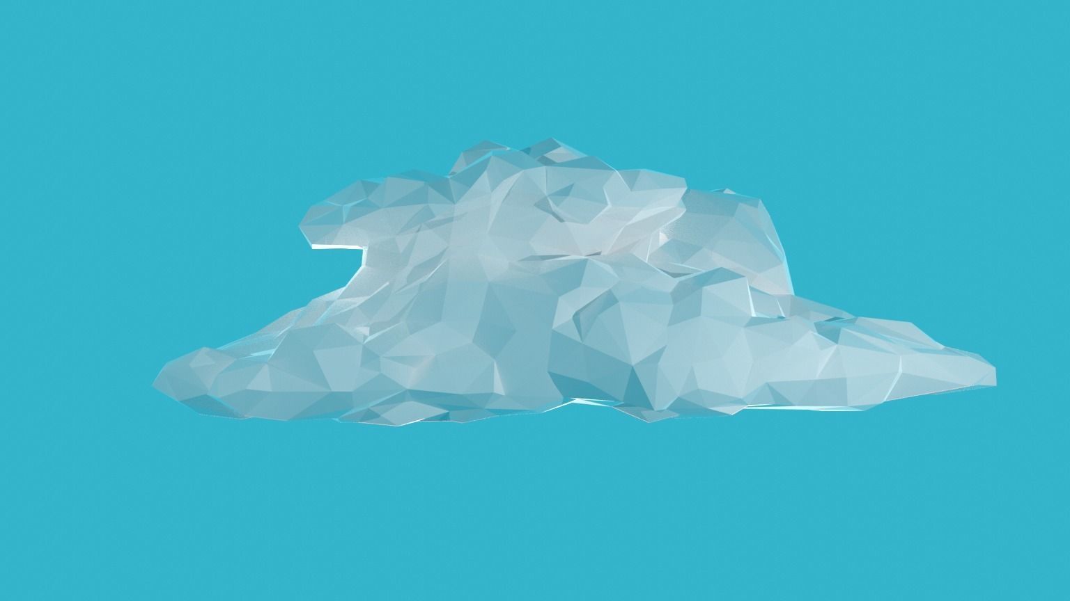 Low Poly Cumulonimbus Storm Cloud 1 Low-poly 3D model_8