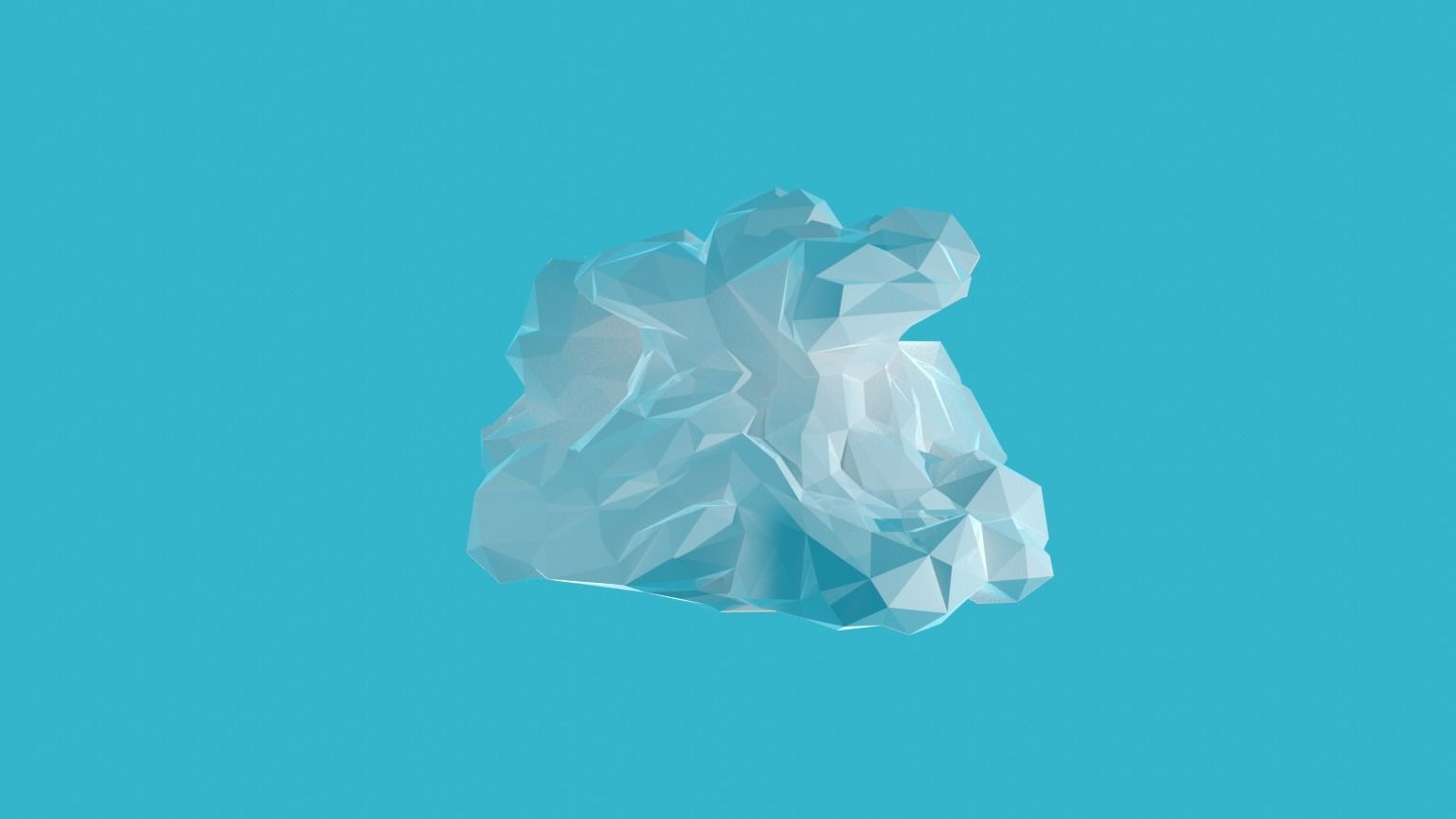 Low Poly Cumulonimbus Storm Cloud 1 Low-poly 3D model_12