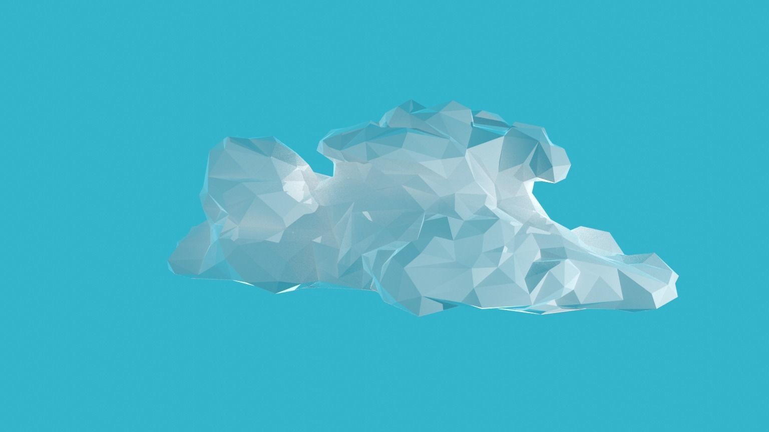 Low Poly Cumulonimbus Storm Cloud 1 Low-poly 3D model_6