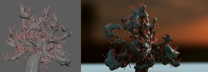 coral plant 3D model