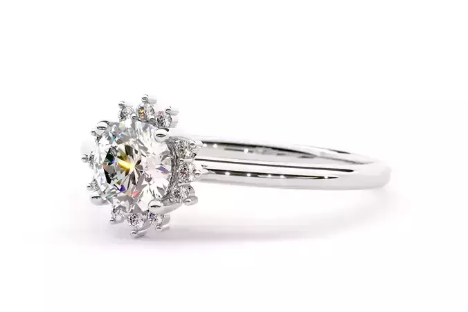 Moissanite Engagement Ring Bridal Promise Ring 