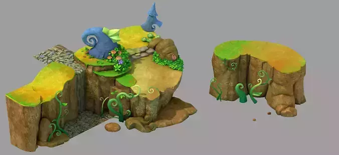 Disney main city - Cliffs 02