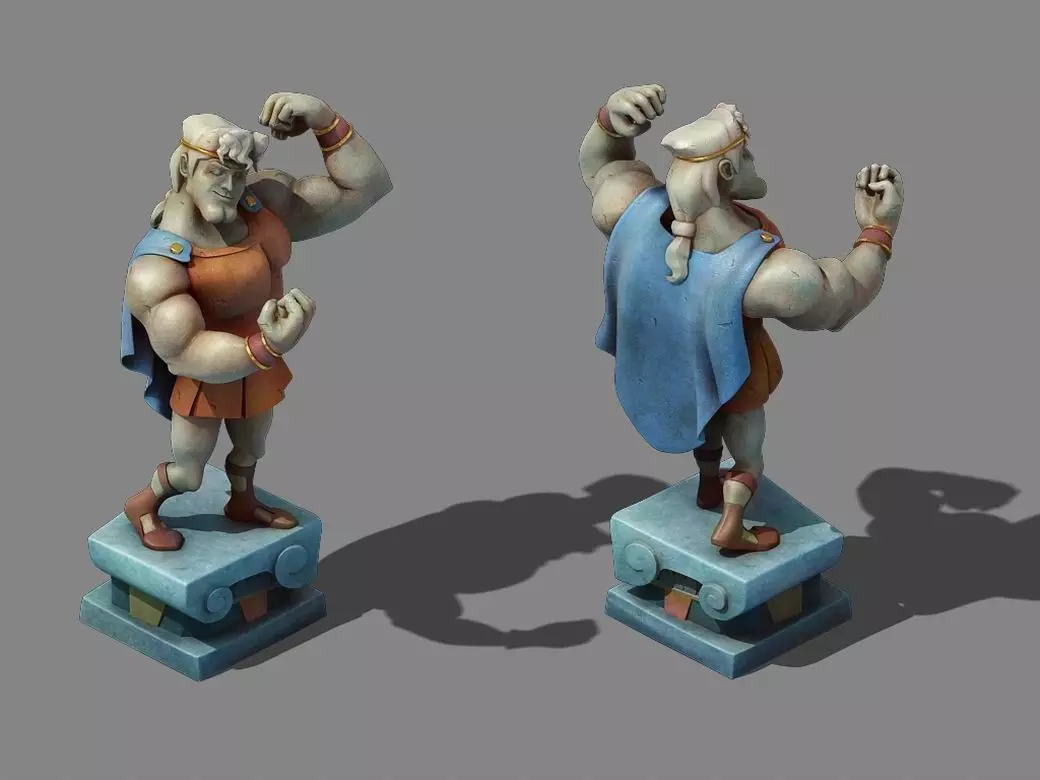 Disney main city - brawn sculpture 03 3D model_0