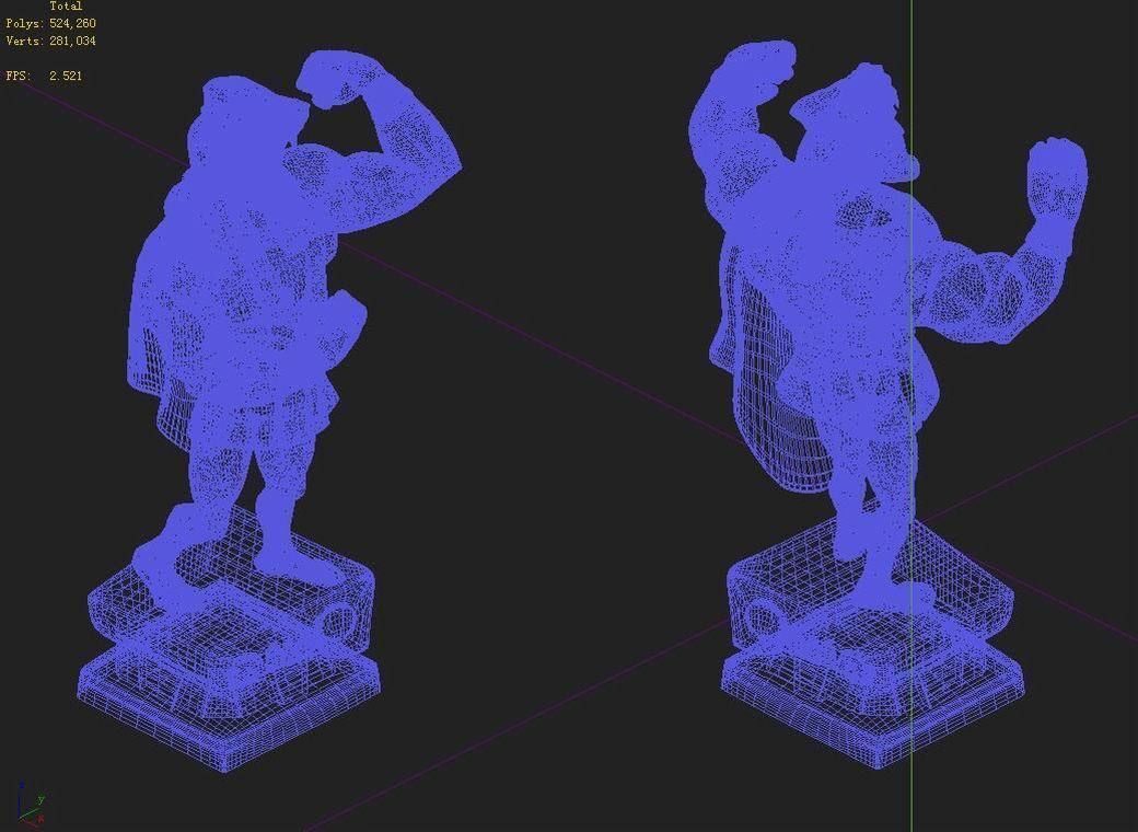 Disney main city - brawn sculpture 03 3D model_4