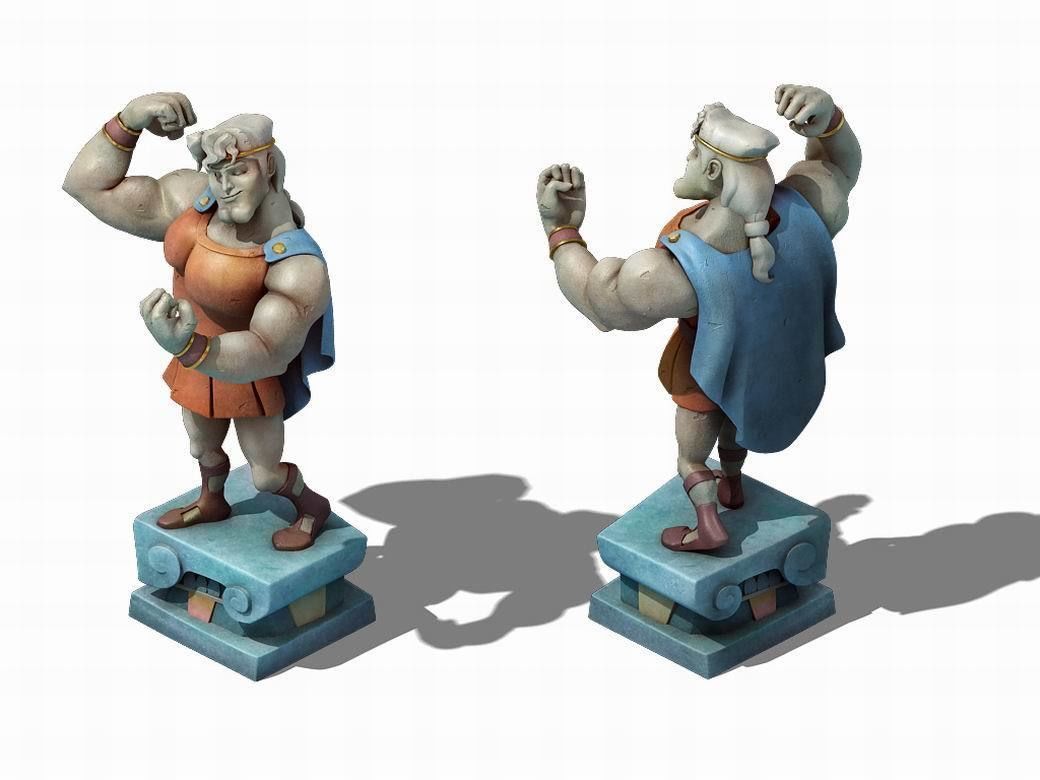 Disney main city - brawn sculpture 03 3D model_3