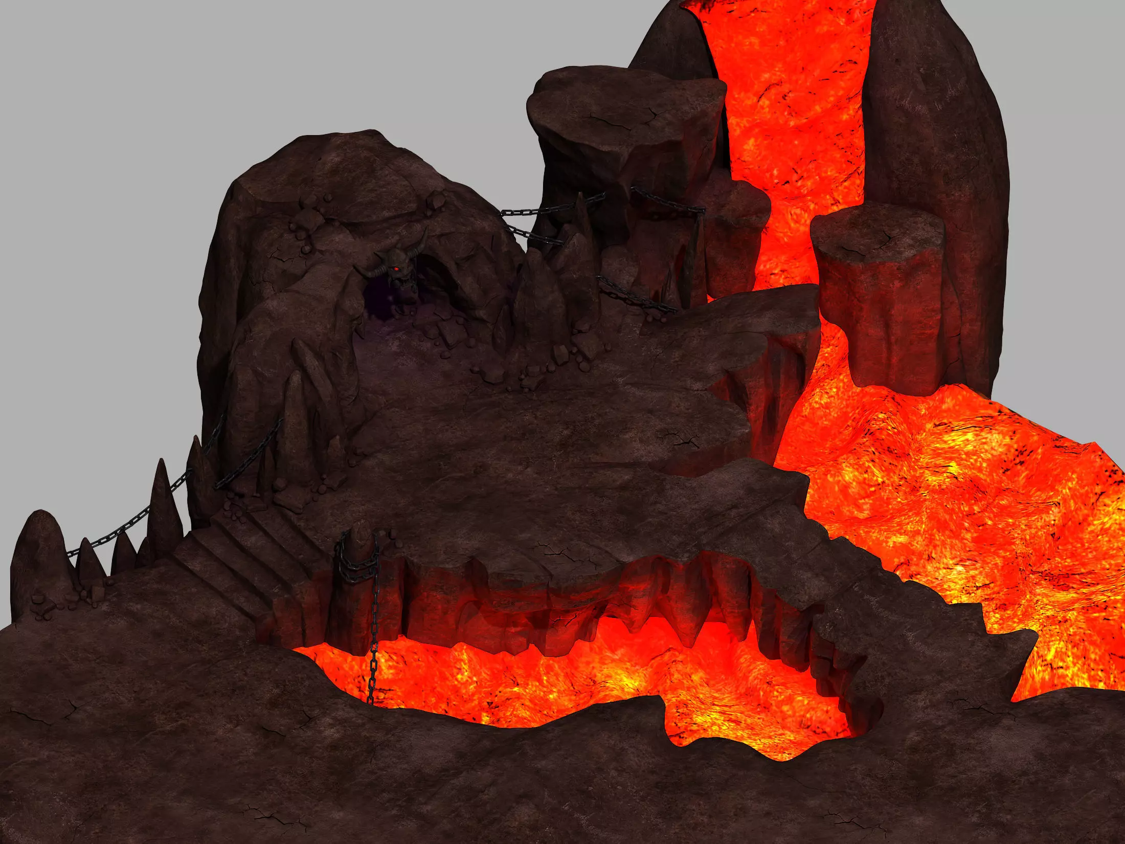 Hell - Stone Mountain - Magma 06 3D model_0