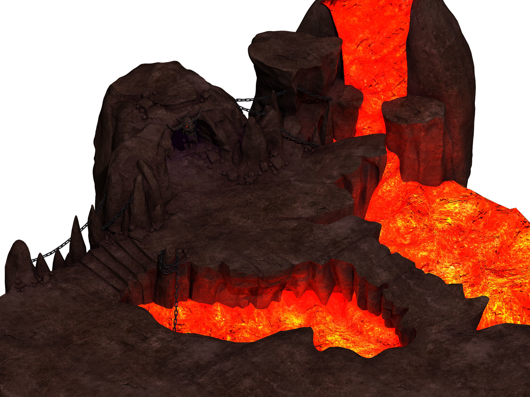 Hell - Stone Mountain - Magma 06 3D model_1