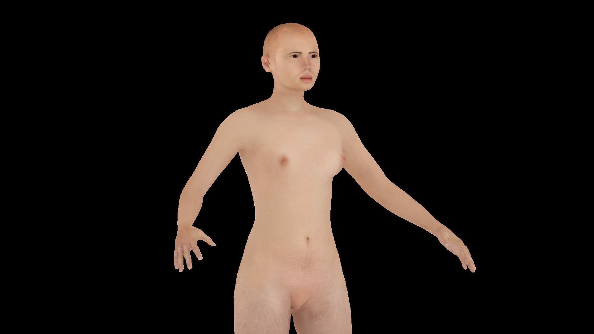 Model 12 male nude body animation 3D model_1