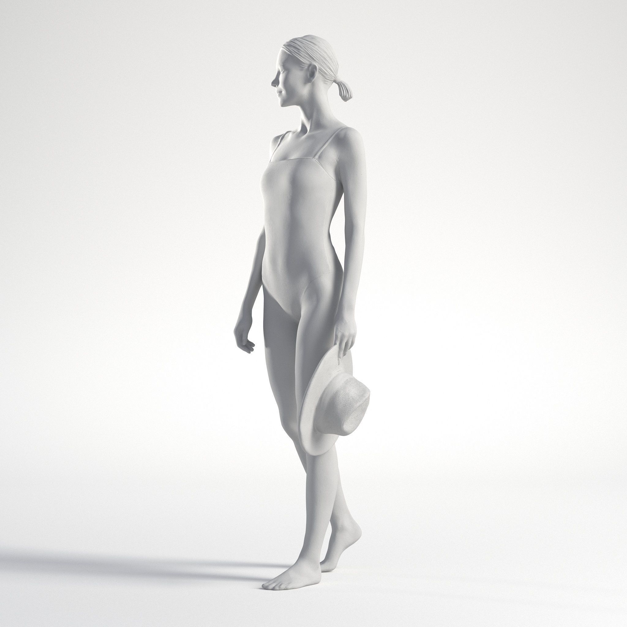 Woman Bikini  Walking Low poly Natalia 1040 3D model_8