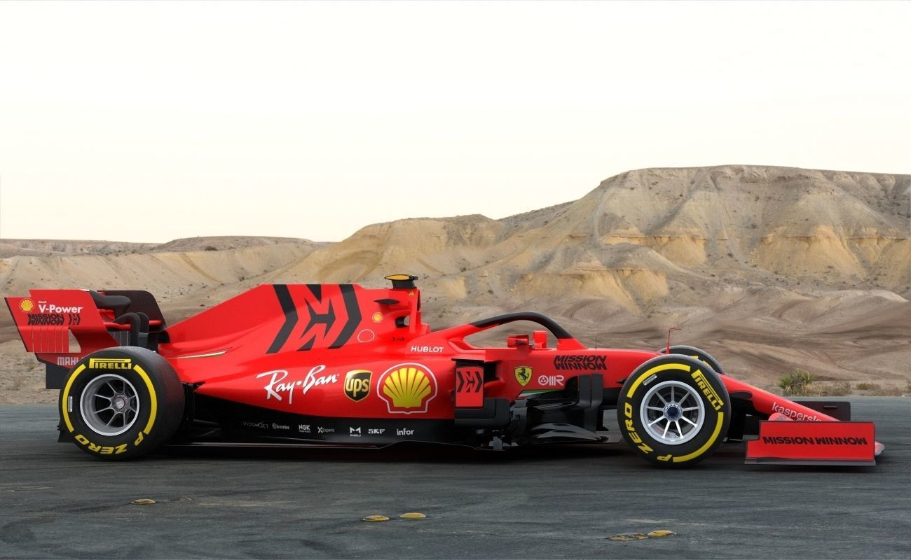 F1 Ferrari SF1000 Season 2020 3D model_6