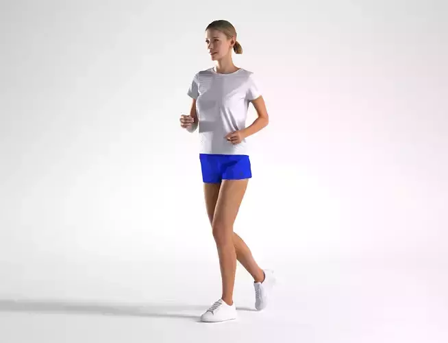 Woman ActiveWear Jogging Low poly Natalia 1046