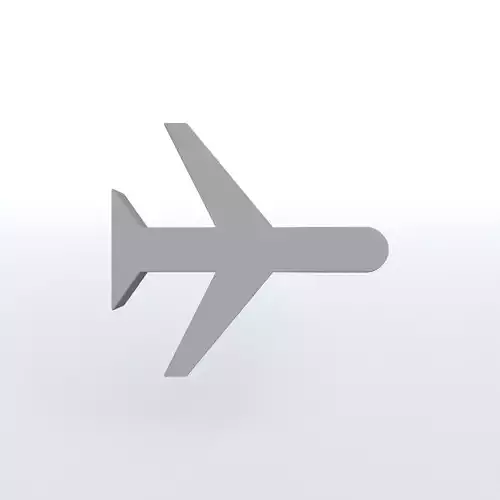 Airplane Mode Symbol v1 003 Low-poly 3D model
