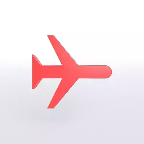 Airplane Mode Symbol v1 004 Low-poly 3D model