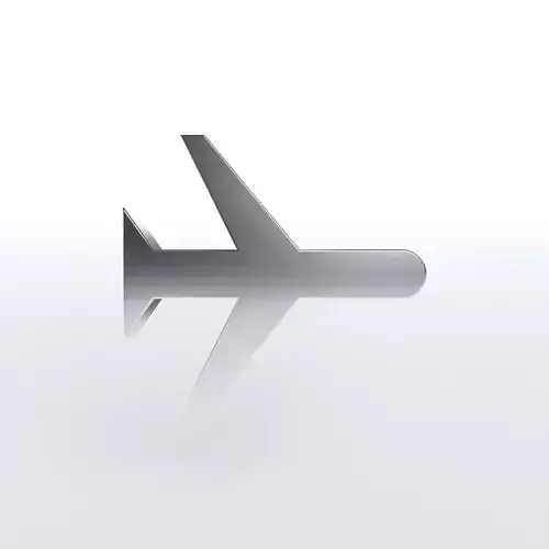 Airplane Mode Symbol v1 007 Low-poly 3D model