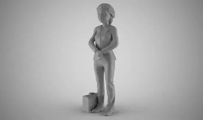 Lawyer 2 businessman in suit 3D print model