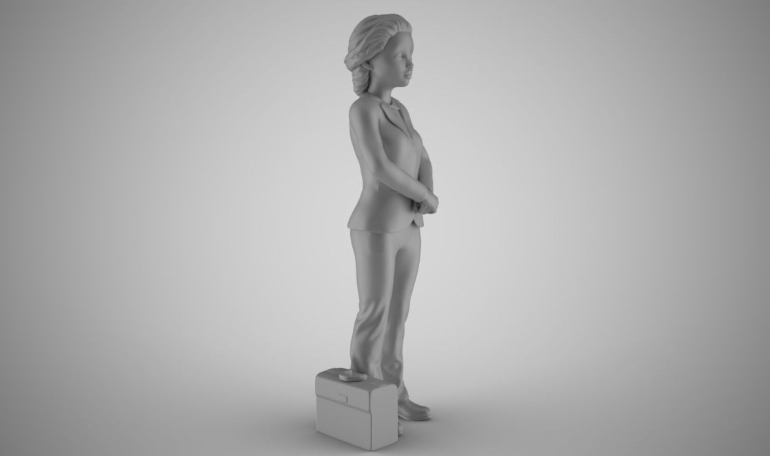 Lawyer 2 businessman in suit 3D print model_2