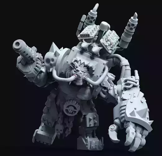  The ImmOrkan Mad Max style Orc Warboss 3D print model