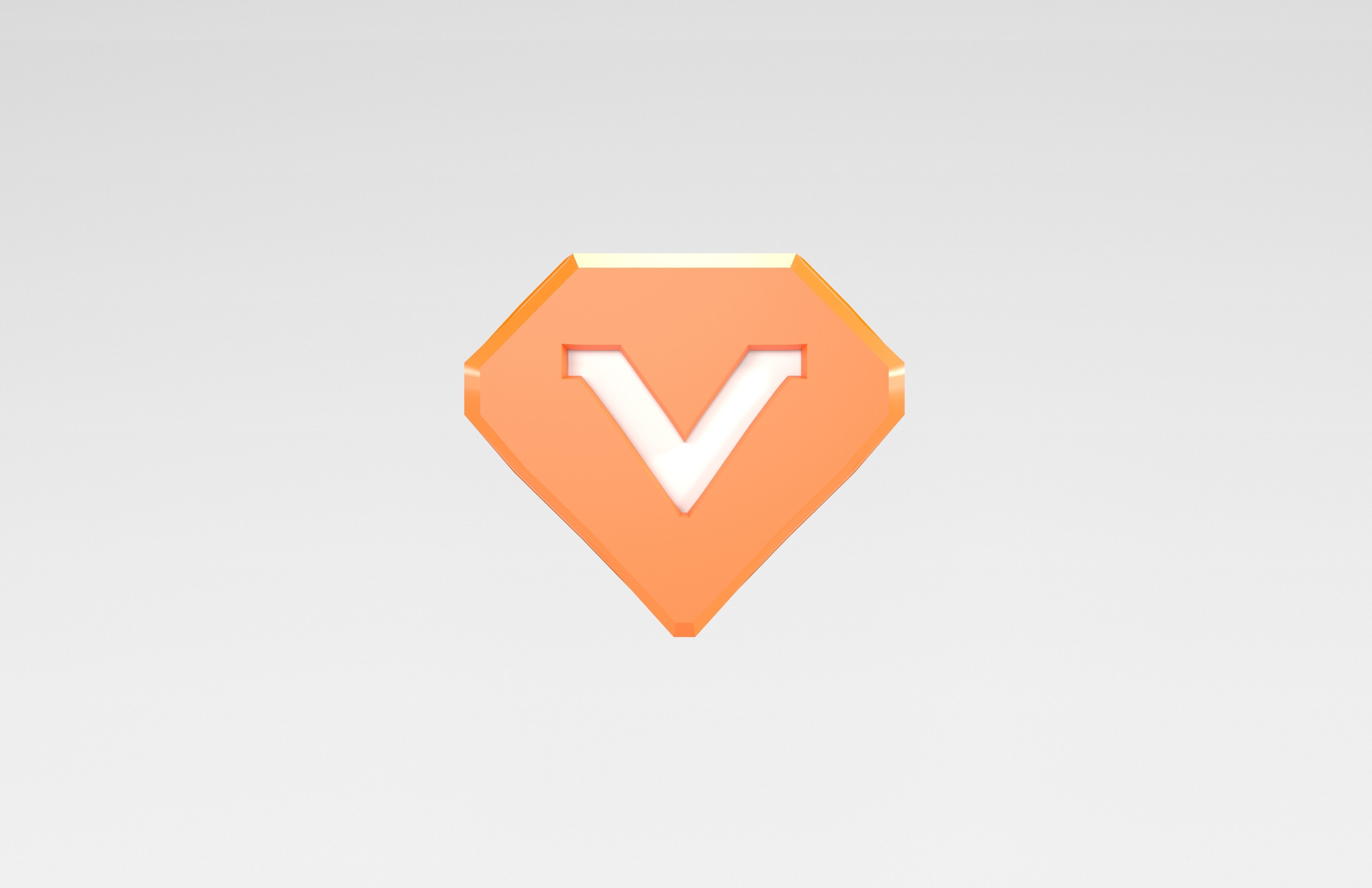 Game VIP Symbol v1 002 Low-poly 3D model_1