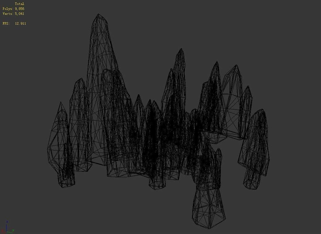 Ice chamber - stone material -02 3D model_8