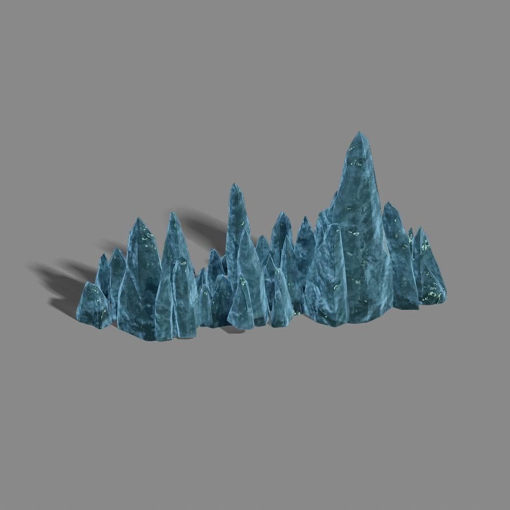 Ice chamber - stone material -02 3D model_4