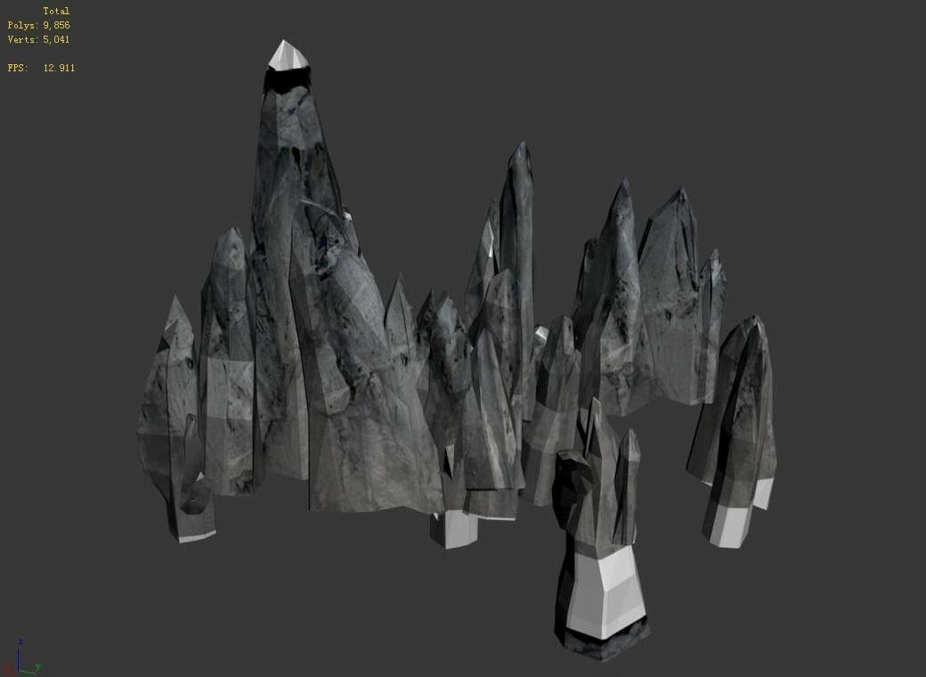 Ice chamber - stone material -02 3D model_9