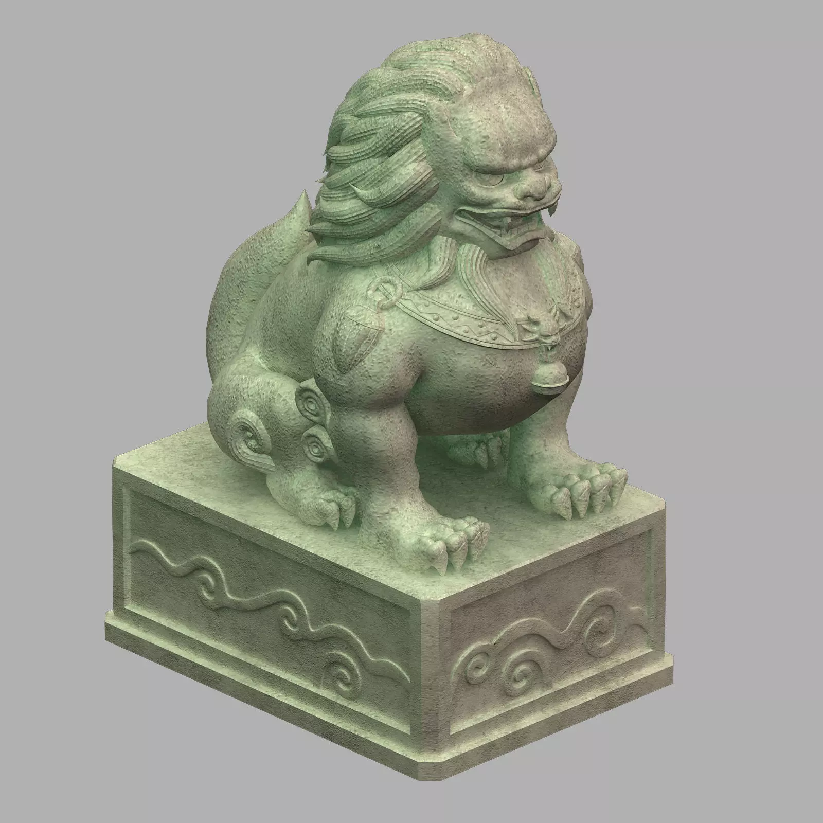 Han Dynasty - Dato Stone Lion 3D model_0