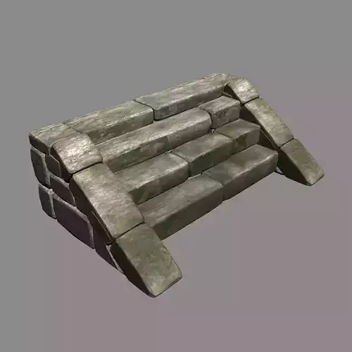 Blacksmith shop - stone ladder 01