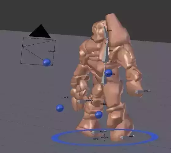 Rock Monster Low-poly 3D model